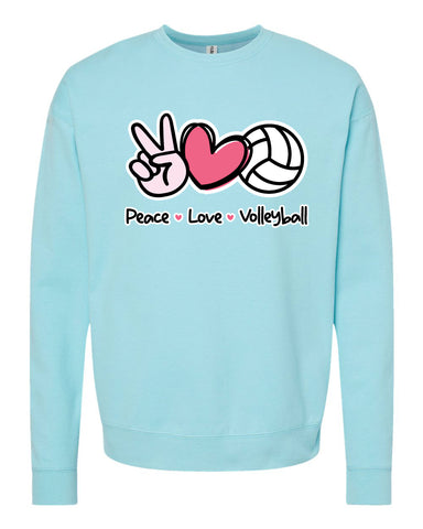 PEACE LOVE VOLLEYBALL - Crew Neck Sweatshirt