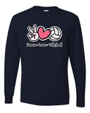 PEACE LOVE VOLLEYBALL - LONG SLEEVE
