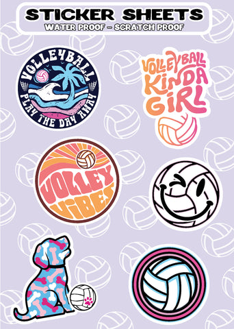 Volleyball Sticker Sheets 2025