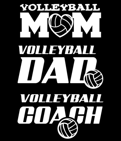 Volleyball Decal - Mom, Dad, Coach