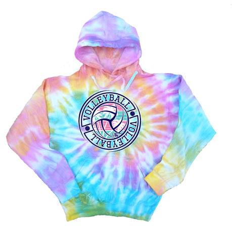 Pastel Rainbow Volleyball Hooded Sweatshirt